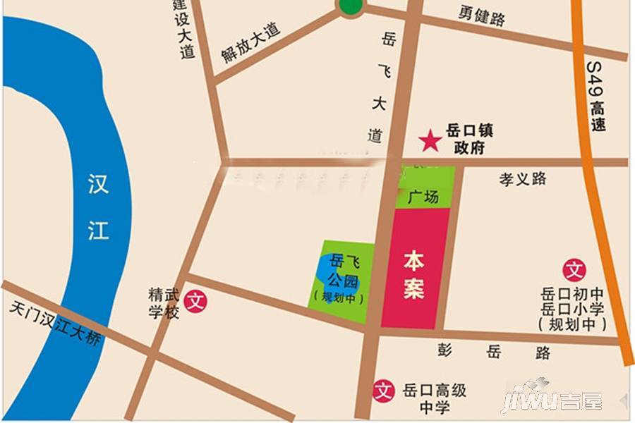 财富广场位置交通图1
