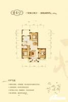 华泰雅苑3室2厅2卫118㎡户型图